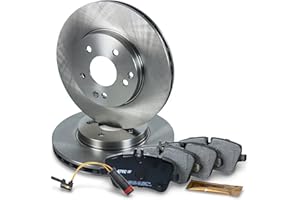 ATEC GERMANY BESTPRICE Juego de frenos eje delantero incl. discos de freno ventilados Ø 288 mm + pastillas de freno delanteras + contacto de desgaste MERCEDES Clase C (W203), Clase C T-Model (S203), CLK (C209)