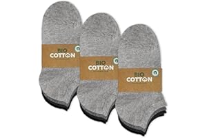 mehrstrumpf 8/12 Paar Kinder 100% Bio-Anbau Sneaker Socken Jungen & Mädchen ohne Naht (Modell: Biolivia)