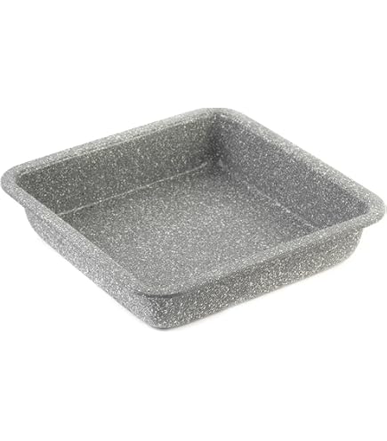 Lot De 2 Plats à Four Carrés 22x22,5 Cm - Antiadhésif, Acier Carbone, Jusqu'à 220°C - Pour Gratins, Brownies, Lasagnes