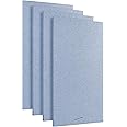 AudioSilk Acoustic Panels, 4 Pack ROOM KIT, Large, 116 x 58cm, Pale Blue