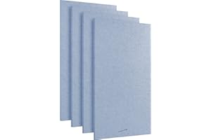 AudioSilk Pack of 4 Acoustic Panels - Room Kit - Large - 116 x 58cm - Pale Blue