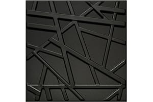 DECCART | Pannelli Decorativi Per Pareti 3D | Pannelli Murali | Pannello Decorativo Parete | Polistirolo PSE | 50x50 cm Line, Nero,5m2