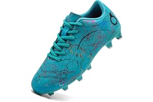 Dhinash Boys' Football Boots Kids Astro Turf Trainers Spikes Football Shoes Girls Cleats Soccer Shoes Junior Sports Outdoor Athletic Sneakers Unisex