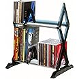 Atlantic Mitsu 64835193 52 CD/36 DVD/BluRay/Games 2-Tier Media Rack Smoke