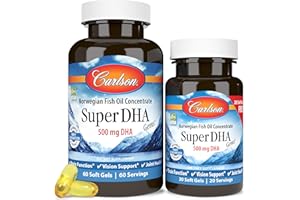 Carlson Labs Super DHA Gems, 500mg - 60 + 20 softgels