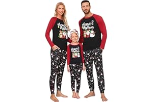 Marvmys Pijamas Navidad Familia Pijamas Navideños Familiares para Mujer Hombre Niños Pijama Navideño Pareja Pijama Mujer Hombre Niño Invierno Ropa de Dormir