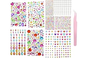 ETHEL 2790pcs Gem Stickers, Stick on Gems Jewel Stickers Sticky Gems for Crafts Gluing
