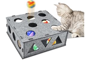 Hivia Felt Jouet Chat Interactif-Jouets Intelligents pour Chats，28 * 26 * 12CM Jouet Chat Convient aux Chats de Plus de 3 Mois