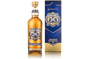 Chivas Regal 18Y Gold Signature Blended Scotch Whisky, 40% Vol, 70 CL – Whisky scozzese invecchiato 18 anni, prodotto nella regione dello Speyside, in raffinato cofanetto regalo