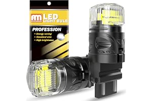 ANTEMOON 3157 P27/7W T25 LED-lampor 12 V superljusa 2 800 LM 6 000K, vit, 3057, 3156, 4057, ersättning för bil, backljus, bro