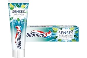 ‎ODOL-MED 3 Odol-med3 SENSES Zahnpasta, revitalising Eukalyptus, Limette & Minze, schützt vor Karies und erfrischt, 75ml, Zahncreme