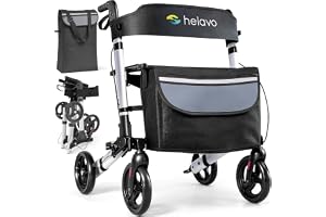 Helavo hopfällbar premium rollator - Lätt aluminium - Maximal rörlighet inomhus och utomhus
