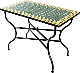 Amazon.de: ORIGINAL Marokkanischer Mosaiktisch Gartentisch 100x60cm