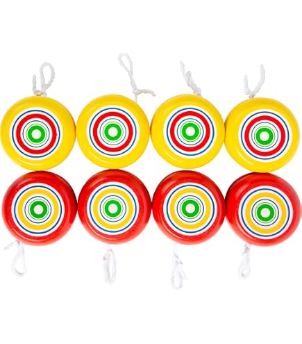 Lot De 2 Yo-yos En Bois Chinchilla - Jouet Durable, écologique, Pour Enfants, Entraînement Adresse