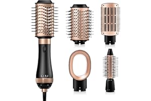 UKLISS Asciugacapelli Hair Styler, Spazzola Asciugacapelli 4 IN 1 Spazzola Lisciante per capelli, ferro arricciacapelli, Spazzola Aria Calda per Capelli,Thermal Brush,spazzola capelli con 3 Temperature
