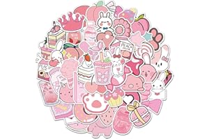 Joukoyo 50 Pièces Autocollant Kawaii Stickers Set Autocollant Aesthetic-Stickers Fun pour Guitare、Bouteille、Ordinateur、Scrapbook etc