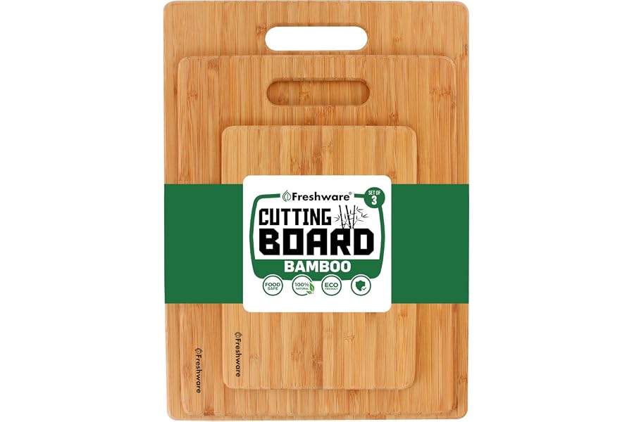 Freshware Bamboo Cutting Boards, Set of 3