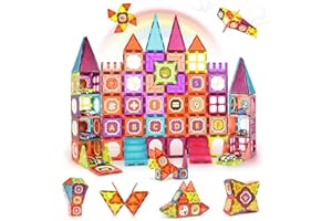 Gavgroom Bloques Magneticos Construccion Niños 95 Piezas 3D Juego Construcción Magnético Niños, Piezas Magneticos Niños Regalos Creatividad Stem, Juguetes Educativos Regalos para 3 Años+