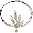 BABEYOND 1920s Headpiece Flapper Headpiece Vintage 1920s Headband Great Gatsby Accessories Women Roaring 20's Accessories with Gift Box (Gold)