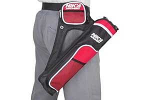 ELONG OUTDOOR Archery Quiver 3 Protected Arrow Tubes Quivers Arrows Holder Bag Carry Bags - Adjustable Belt Waist for Youth Adults Target Practicing Outdoor