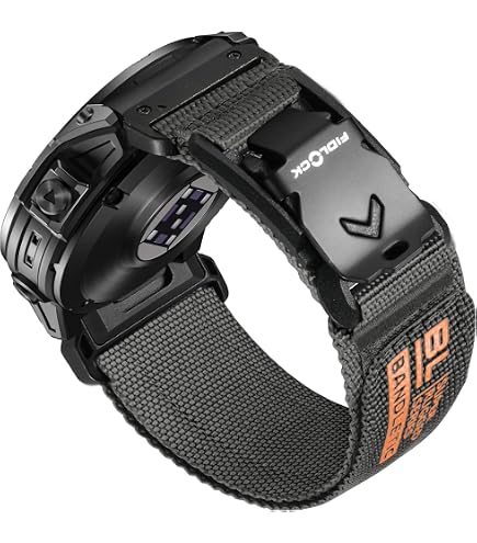 Bracelet Nylon Compatible Garmin Fenix 7/6/5, Instinct, Forerunner - Taille 22mm, Boucle Acier Inox - Ajustement Rapide