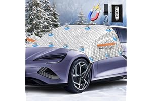 ‎COZII COZII Frontscheibenabdeckung Winter, Groß Auto Windschutzscheibenabdeckung mit 12 Magnet, Faltbar Autoabdeckung Winter für Gegen Schnee, Frost, UV, Sonne, 234 * 146cm