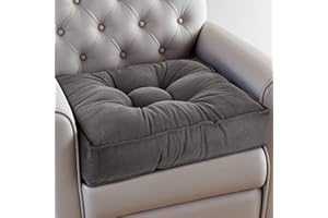 EDIMENS 50x50x12cm Garden Chair Cushions – Soft, Thick, Firm Cotton Seat Pad Cushion, Indoor Seat Pads for Garden, Dining Chair, Patio, Bistro Chairs Booster– All-Weather Comfort (UK Design)