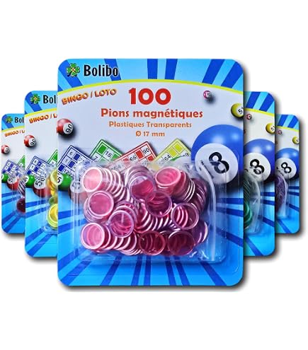 Mikiuly Kit Bingo Magnétique - 1 Bâton + 100 Jetons Magnétiques, Jeu Éducatif Enfants Et Rangement Pratique
