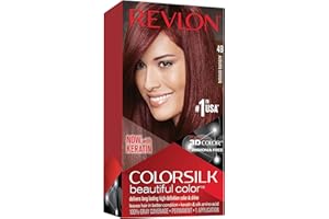 Revlon ColorSilk Colorazione Permanente Capelli Fai-da-te a Casa, Senza Ammoniaca e Arricchita con Cheratina, 49 - Castano Mogano