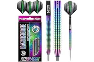 ‎RED DRAGON RED Dragon Razor Edge Series Darts Tungsten Professional Steel Darts with Flights and Shafts