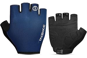INBIKE Guantes Ciclismo Medio Dedo Verano MTB Bicicleta de Montaña Transpirable 3mm Acolchado Conducción Senderismo Ciclo para Hombre Mujer IHC219