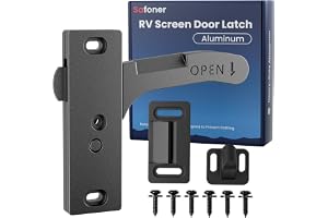Safoner Aluminum RV Screen Door Latch Right Handle Replacement Kit for Travel Trailer, Camper, Motorhome- RV Accessories for Inside