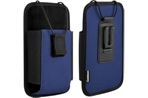 HOMAKOVER Großes Scanner-Holster, robuste vertikale Tragetasche für Zebra TC75x, TC75, TC70x, TC70, TC72, TC77, M60, MC65, MC67 Mobile Computer Handheld Barcode Scanner Halter mit Metall Gürtelclip (blau)