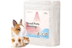 BUCATSTATE Hamster Bedding 101L, 99% Dust-Free Guinea Pig Bedding Odor Control Paper Bedding, Cozy Small Animal Bedding Bulk for Rabbit Rat Syrian Dwarf Hamsters Gerbils (White)