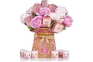 thegiftbox Candle Bouquet Gifts for Women Gifts for Mum Ladies Luxury Gifts for Birthday Christmas Gifts (SweetRose)