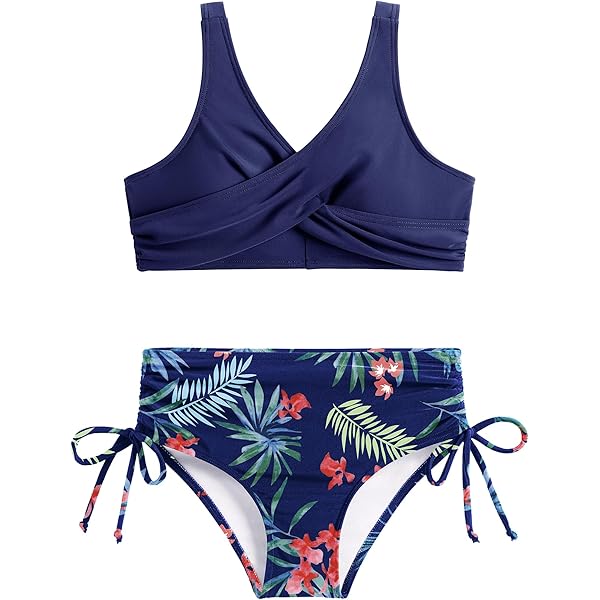Arshiner 2-delige tankini voor meisjes, 2-delig tankini, zomerbadpakken, vest en shorts, sets voor kinderen, strand, surfen, zwemkostuum voor kinderen van 5-14 jaar, roze, 13-14 jaar