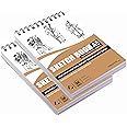 Askprints 50 Sheet A5 Sketchbook Set of 2-5.8 x 8.3 Inch | Top Spiral-Bound Sketchpad for Artists | Sketching and Drawing Acid Free Paper, for Doodling oil;acrylic