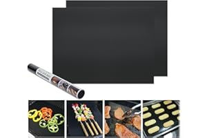 KITCHENRAKU KR Esterilla universal para horno de teflón, 32 x 50 cm, antiadherente, para la parte inferior, accesorios para el hogar y cocina, apta para la mayoría de hornos
