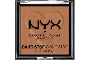 NYX Professional Makeup, ansiktspuder med matt finish, hjälper din foundation hålla hela dagen, Can't Stop Won't Stop Mattify