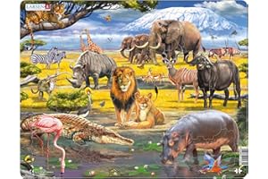 Larsen FH30 Savane Africaine avec Le Kilimandjaro en arrière-Plan, Puzzle Cadre avec de 43 pièces