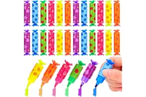 KOSTACHI Goodies Anniversaire Enfant - 30 Mini Surligneurs pour Cadeaux d'Anniversaire aux Enfants Invités et Pochette Surprise