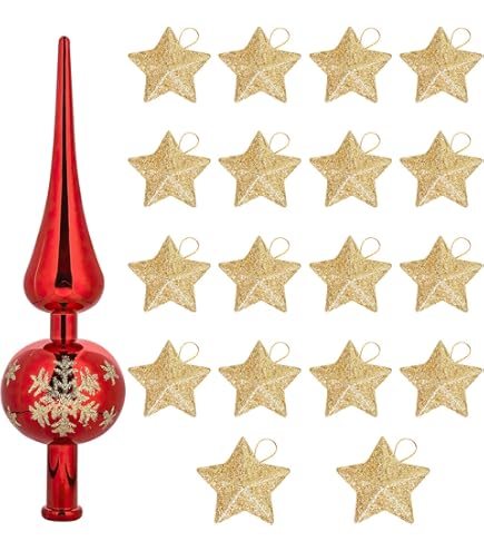 Kit Décoration De Sapin 44 Pièces SOIR DE NOEL - Feeric Lights & Christmas - Rouge/Or - Maison