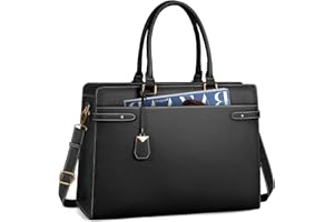 IGOLUMON Bolso Mujer Grande Bolso Universidad Bolso para Portatil 15.6 Pulgadas Cuero PU Bolso Trabajo Bolso Shopper Bolso Portadocumentos Impermeable