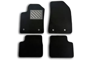 MTC AUTOMOTIVE Tappetini Alfa Romeo Giulietta dal 2010- Su misura, Antiscivolo, 4 Pin, battitacco in gomma rinforzata