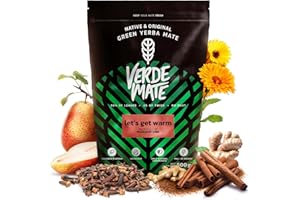 ‎VERDE MATE Verde Mate Green Let's Get Warm 500g - Wärmender Mate Tee Winter-Edition, Birne, Zimt, Natürliche Anregung