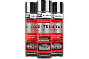 PRO SURFACE 3 Cans Ultra Adhesive - High Temperature Multi-Purpose Contact Spray Adhesive 500ml