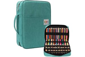 JAKAGO Piórnik o dużej pojemności mieści 304 kredki, wodoodporny, organizer na artykuły pa, organizer na długopisy do kolorowania, pędzle artystyczne, cienkopisy, zakreślacze, długopisy