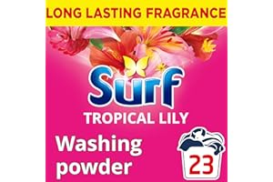 Surf Tropical Lily Washing Powder joy-infused fragrance with natural essential oil lasting up to 12 hours in wear for brilliantly clean laundry every time 23 washes 1.15 kg