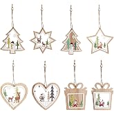 6pz Decorazioni Natalizie da Appendere, Ciondoli Natale in Carta a Nido