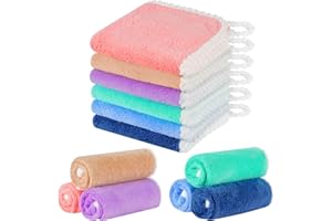 Aolso 6 PCS Flannel Face Cloth, 30x30cm Soft Face Flannels, Baby Flannels Wash Towels Quick Dry, Reusable Face Body Squares for Newborns and Infants